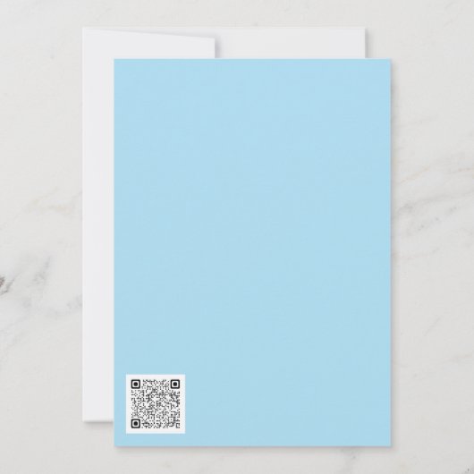 Rustikale blaue Wasserfarbe Cross Faith Flat Note  Dankeskarte (Rückseite)