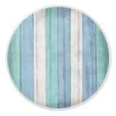 Rustikale blaue Wasserstraßen Keramikknauf (Vorderseite)