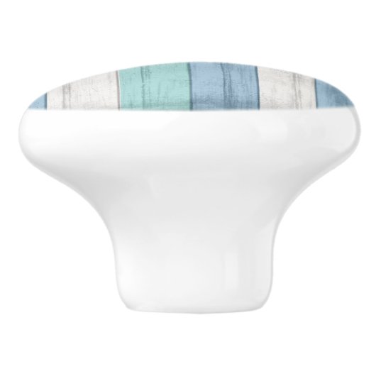 Rustikale blaue Wasserstraßen Keramikknauf (Seitenansicht)