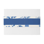 Rustikale blaue Wildblumen Hochzeit Einladungsbanderole (Rückseitenbeispiel)