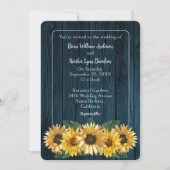 Rustikale Bläuenblume Einladung (Vorderseite)