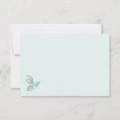 Rustikale Blauer Whimsikkalblütenhochzeit Dankeskarte (Rückseite)