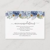 Rustikale Blauer Winterblumenhochzeit Begleitkarte (Vorderseite)