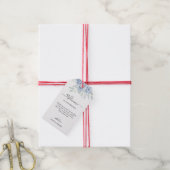 Rustikale Blauer Winterblumenhochzeit Geschenkanhänger (Mit Garn)