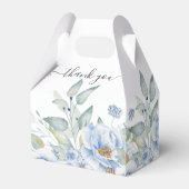 Rustikale Blauer Winterblumenhochzeit Geschenkschachtel (Rückseite)