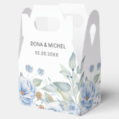 Rustikale Blauer Winterblumenhochzeit Geschenkschachtel (Geöffnet)