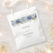Rustikale Blauer Winterblumenhochzeit Geschenktütchen (Ausgeschnitten)