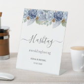 Rustikale Blauer Winterblumenhochzeit Sockelschild (In SItu)