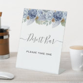 Rustikale Blauer Winterblumenhochzeit Sockelschild (In SItu)