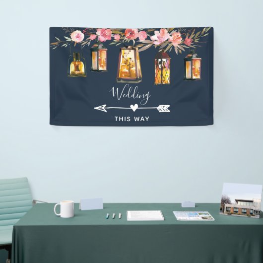 Rustikale Blaukorallenhochzeit Banner (Messeveranstaltung)