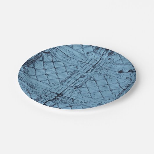 Rustikale Blechdecke, 7", runder Papierdeckel Pappteller (Schrägansicht)