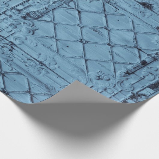 Rustikale Blechdeckeldecke mit 60 lb Umschlagpapie Geschenkpapier (Ecke)