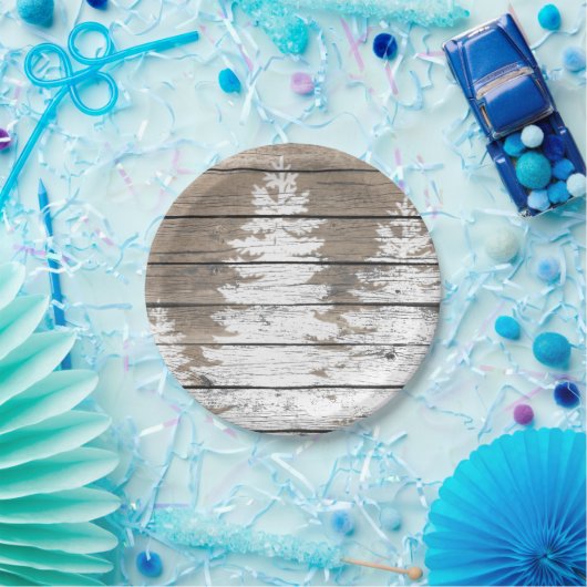 Rustikale Blick-Kiefern personifizieren Pappteller (Party)