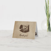 Rustikale Blockhütte Hochzeit Vielen Dank Hinweis (Vorderseite)