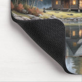 Rustikale Blockhütte im Gebirge Mousepad (Ecke)