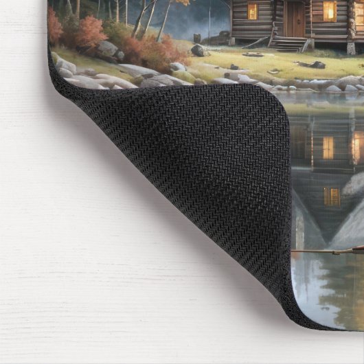 Rustikale Blockhütte im Gebirge Mousepad (Ecke)