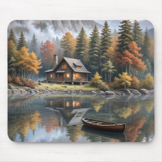 Rustikale Blockhütte im Gebirge Mousepad (Vorne)