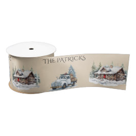 Rustikale Blockhütte im Gebirge Satinband