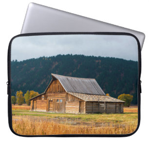 Rustikale Blockhütte im Grand Teton Nationalpark, Laptopschutzhülle