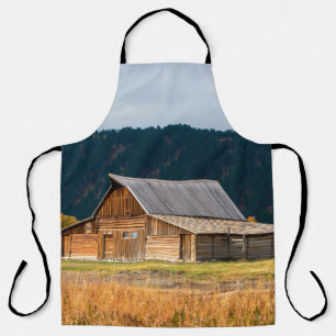 Rustikale Blockhütte im Grand Teton Nationalpark, Schürze