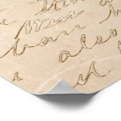 Rustikale Blockhütte Naturwald Kunst, Vintage Schr Poster (Ecke)