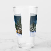 Rustikale Blockhütte Vollmond Glas (Rechts)