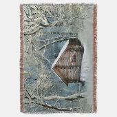 Rustikale Blockhütte Wintermagie Decke (Vorderseite Vertikal)