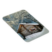 Rustikale Blockhütte Wintermagie Magnet (Rechte Seite)