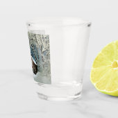 Rustikale Blockhütte Wintermagie Schnapsglas (Rechts)