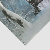 Rustikale Blockhütte Wintermagie Seidenpapier (Detail)