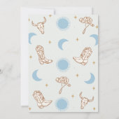 Rustikale Blue Desert Boys Cowboy Baby Dusche Einladung (Rückseite)