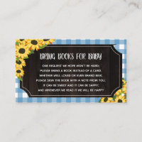 Rustikale Blue Gingham & Sunflowers Bücher für Bab