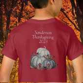 Rustikale Blue Watercolor Pumpkin-Herbstlaub T-Shirt