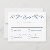 Rustikale Blue White Wildblume Wedding Repair Card Einladung (Vorderseite)