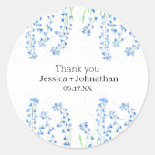 Rustikale Bluebells Blume Runder Aufkleber (Vorderseite)