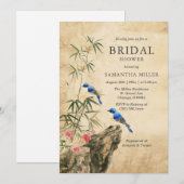 Rustikale Bluebird Bridal Dusche Einladung mit Bam (Vorne/Hinten)