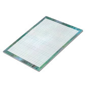 Rustikale Blues Green - Blue Uni Ruled 8.5"x11" Notizblock (angewinkelt)