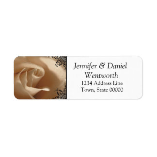 Rustikale Blume-Adresslisten Cream-Rose