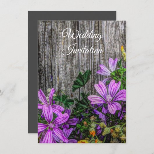 Rustikale Blume an Bord (Vorne/Hinten)