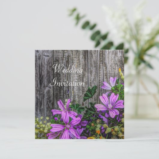 Rustikale Blume an Bord (Stehend Vorderseite)