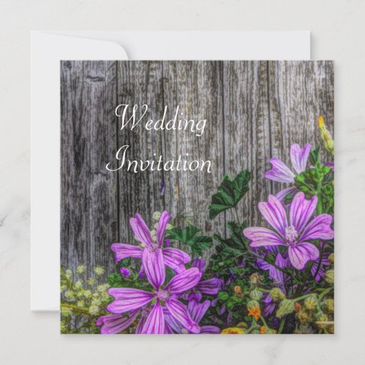 Rustikale Blume an Bord (Vorderseite)