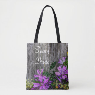 Rustikale Blume an Bord Tasche