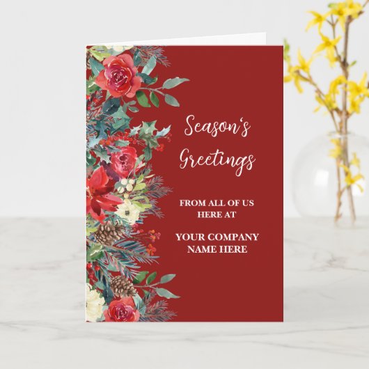 Rustikale Blume Angestellter Weihnachtsfeiertag Karte (Gelbe Blume)