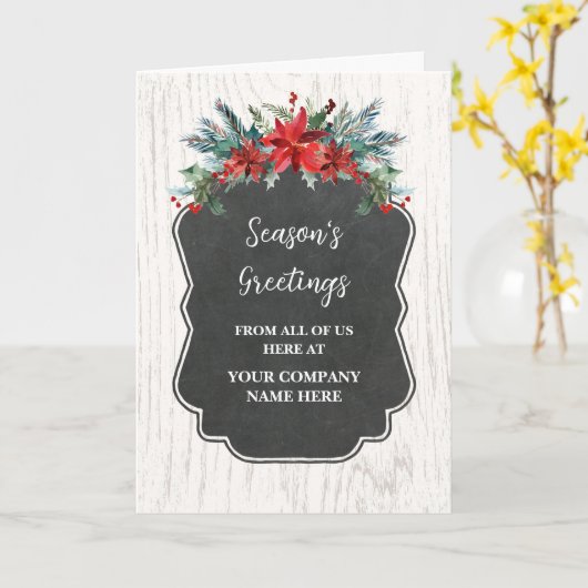 Rustikale Blume Angestellter Weihnachtsfeiertag Karte (Gelbe Blume)