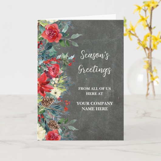 Rustikale Blume Angestellter Weihnachtsfeiertag Karte (Gelbe Blume)