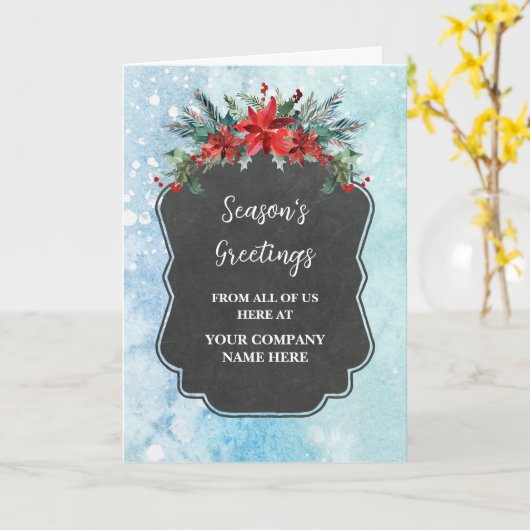 Rustikale Blume Angestellter Weihnachtsfeiertag Karte (Gelbe Blume)