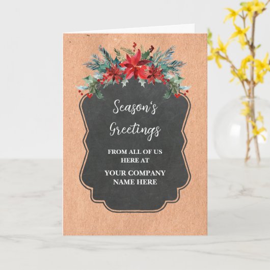 Rustikale Blume Angestellter Weihnachtsfeiertag Karte (Gelbe Blume)