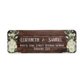 Rustikale Blume aus Holz Rücksendeadresse (Vorne)