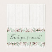 Rustikale Blume aus Südwolle auf Holz Vielen Dank (Außenseite Aufgefaltet)