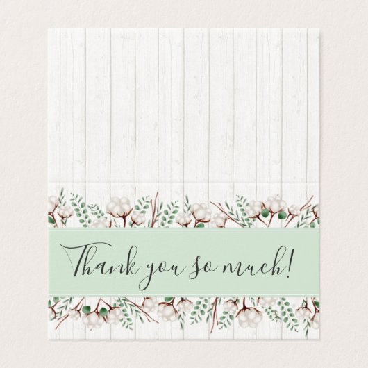 Rustikale Blume aus Südwolle auf Holz Vielen Dank (Außenseite Aufgefaltet)